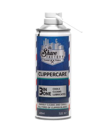 The Shave Factory Clipper Spray 3in1 Clippercare for Barbers - Professional-Grade Lubrication Cooling and Cleaning Solution for Optimal Clipper Performance