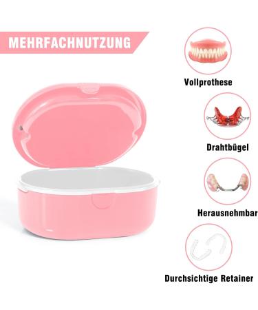 Premium Denture Cleaner & Storage Container - Durable Prosthesis Bath Box with Strainer | Ideal for Braces & Dentures - Buy Online on GoSupps.com