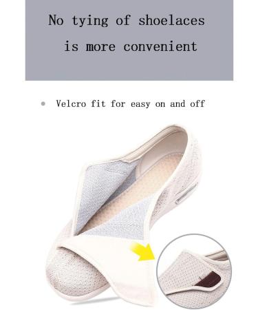 Women's Unisex Diabetic Shoes for Edema, Swollen Feet, Post Op Surgery - Size 9 Cinza - Buy Online on GoSupps.com
