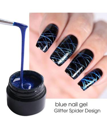5ml Manicure Soak Off DIY Reflective Pulling Silk Nail Gel Spider Web Gel Polish Nail Art with Glitter(06) - Buy Online on GoSupps.com