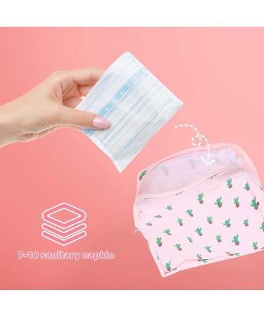 Exceart Storage Pocket Set - 3pcs Menstruation Pad Pouches | Portable Sanitary Napkin & Travel Cosmetic Bags for Teens - Buy Online on GoSupps.com