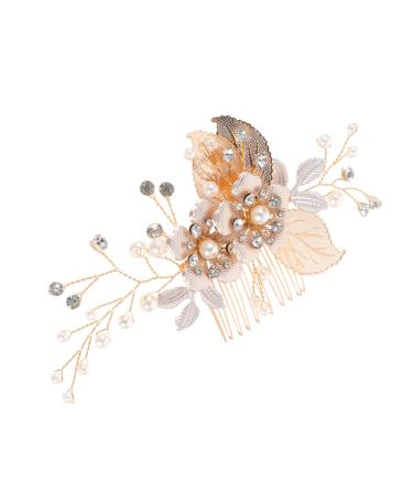Hair Comb Wedding Hair Accessories Bride Hair Pieces for Wedding Flower Leaf Headpiece Versatile Hair Accessory Hair Barrettes Decor Hair Styling Accessories Birthday Headpiece Pin