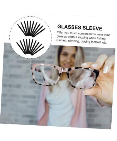 Lurrose 120 pcs Glasses Slippery Foot Cover - Slipproof Elastic Comfort Glass Holder & Earring Pebble Gel - Replaceable Black (4stk) - Ideal for Glasses Grip & Brake Pipe Use - Buy Online on GoSupps.com