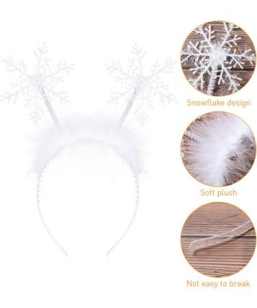 FRCOLOR 2 Pieces Snowflake Headbands Cute Christmas Feather Snowflake Head Boppers Snowflake Hair Accessories for Xmas Party - Buy Online on GoSupps.com