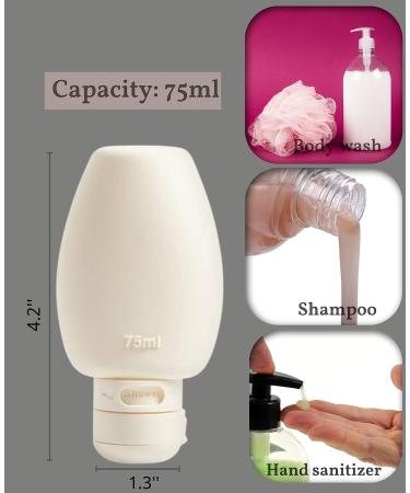 UULANFA Silicone Travel Bottles Set - Leak Proof Squeezable Toiletries Containers - Shampoo, Lotion, Soap - Gray/Blue/White (3 Pack) - Buy Online on GoSupps.com