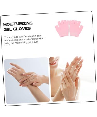 minkissy 1 Pair Gel Moisturizing Gloves Winter Warm Gloves Moisturizing Half Gloves Night Relief Gloves for Women Cold Weather Touchscreen Gloves Dry Hands Skin Care Knitting Miss 15x11cm - Buy Online on GoSupps.com