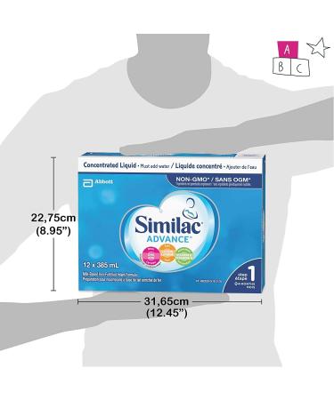 Similac Advance Step 1 Non-gmo Baby Formula Concentrated Liquid 385ml 0+ Months Blue 12 Count - Buy Online on GoSupps.com