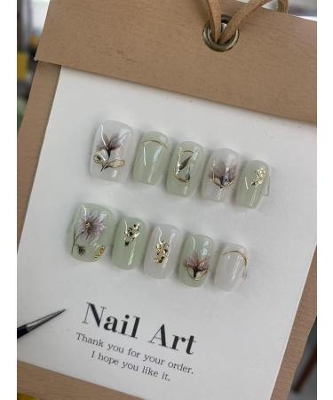 Hand worn nail art patches fake nails nail patches flower fake nails (Color : A Size : S) - Buy Online on GoSupps.com