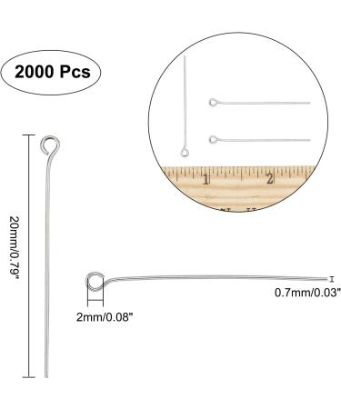 NBEADS 2000 Pcs 304 Stainless Steel Open Eyepins 0.8 for Jewelry Making - Stainless Steel Color - Buy Online on GoSupps.com