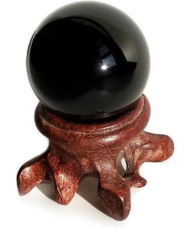 Mina Heal 30mm Obsidian Crystal Ball - Fengshui Meditation & Healing Sphere for Home Decoration - 100% Natural - Buy Online on GoSupps.com