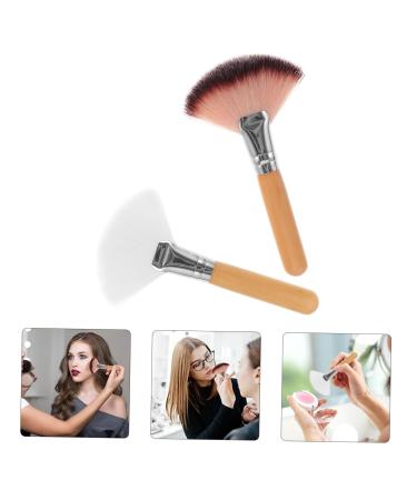 FRCOLOR 10 Pcs Loose Powder Makeup Brush Set - Fluffy Fan & Flat Brushes for Face - Short Handle Essential Tools for Flawless Makeup - Buy Online on GoSupps.com