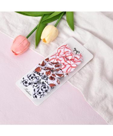 Sport Hair Clips for Girls Football Rugby Hair Barrettes for Women Sports-Themed Party Hair Accessories for Daughter Baseball Hairpin Bowknot Clip for Teen Girls Bow Barrette Set 3 Pairs - Buy Online on GoSupps.com
