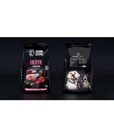 JOHN DOG Adult Turkey with Beef and Vegetables Dry Dog Food 12 kg - Buy Online on GoSupps.com