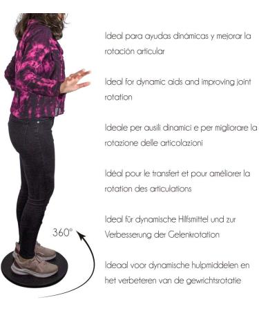 Mobiclinic 40 cm Black Transfer Aid Turntable - European Brand | Shop Internationally for Mobility Solutions - Buy Online on GoSupps.com