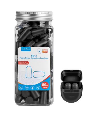 Link Dream Memory Foam Ear Plugs 51 Pairs 38dB Noise Reduction Earplugs for Sleeping Travel Shooting and Working (Include Storage Case) 51 pair (Pack of 1)