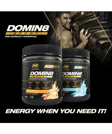 PVL Gold Series Domin8 Sport | pre-workout Superfuel | Peach Mango Punch | 225 G - Buy Online on GoSupps.com