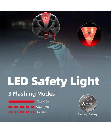 Shinmax CPSC/CPC Certified Bike Helmet with Magnetic Goggles & LED Light | Adjustable Adult Cycling Helmet - Black/Red/White - Buy Online on GoSupps.com