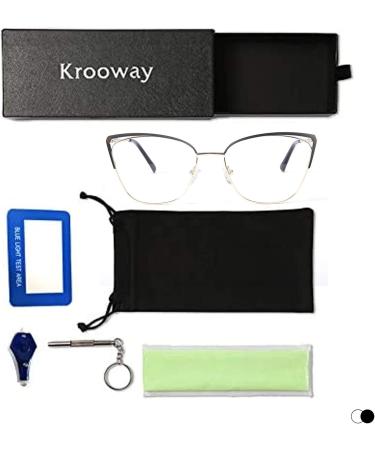 Cateye Blue Light Blocking Glasses for Women | Anti Eyestrain Computer & Gaming Glasses with Metal Frame - Buy Online on GoSupps.com