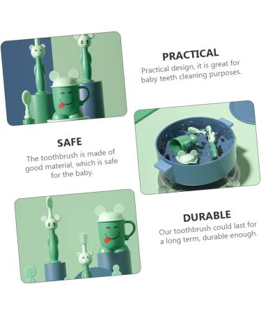 Buy Minkissy 2 Sets Newborn Toothbrush - Silicone Oral Care Training Brush for Baby Teeth Cleaning - Buy Online on GoSupps.com