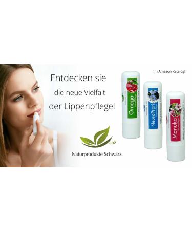 Naturprodukte Schwarz Omega Lip Care - Organic Pomegranate & Passion Fruit | Vegan Mineral Oil-Free | 4.8g - Buy Online on GoSupps.com