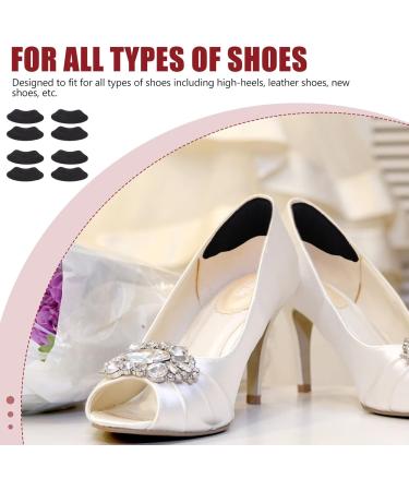 4 Pairs Heel Stickers & Cushions - Comfort Inserts for Women s High Heels & Sneakers - Wear-Resistant Anti-Leather Fleece - Replaceable Heel Liners in Black - Buy Online on GoSupps.com