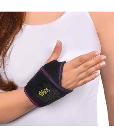 Soles Neoprene Wrist Bandage & Support - Breathable Extreme Comfort - One Size Fits All - Fits Both Wrists - Soft Flexible Comfortable Brace - Reduces Pain and Prevents Injuries