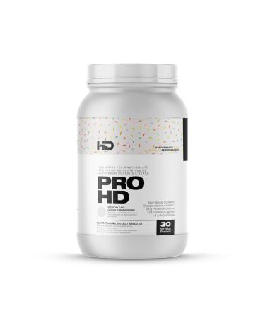 HD MUSCLE ProHD Whey Isolate Protein Powder | 100% Grass Fed Whey Isolate | 25g Protein Fat Free Low Sugar Low Carb Low Lactose | 30 Servings 2.2LB (Birthday Cake) Birthday Cake 2.2LB