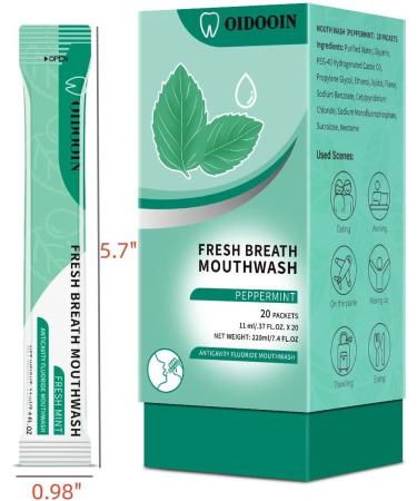 Travel Size Mouthwash - Individually Wrapped Mild Mint Fresh Breath (Pack of 20) | Perfect for Office & Dating Essentials - Buy Online on GoSupps.com