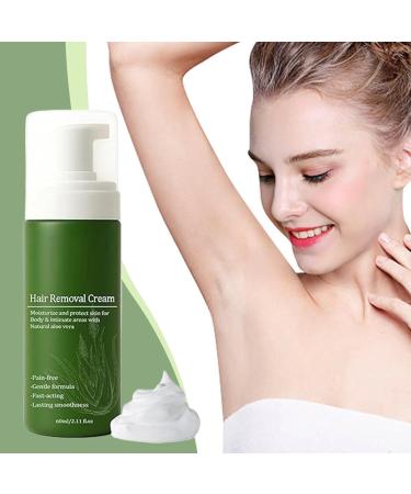 Facial Hair Removal Cream | 60ml Natural Moisturizing Facial Hair Remover | Personal Care Product for Hair Removal in the Shower and Bathroom | Intimate Care for Shaving - Buy Online on GoSupps.com