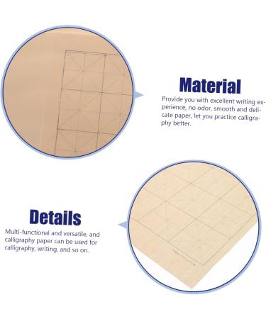 NUOBESTY 100 Sheets Grid Daily Lesson Paper Rice Paper Chinese Calligraphy Practice Paper Xuan Paper Ink As Shown 3 0.01X23X33CM - Buy Online on GoSupps.com