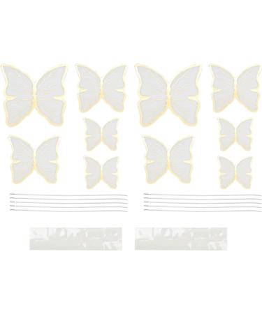 Butterfly Cake Insert Cupcake Topper 3D Effect Non-Edible Cake Insert for Birthday Party Colorful Wedding Wall Decoration (White) - Buy Online on GoSupps.com