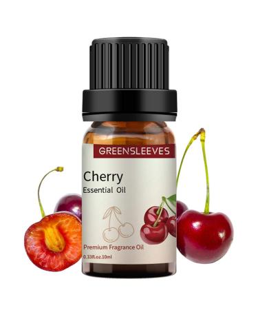 GREENSLEEVES Cherry Essential Oil, 10ml Pure Plant-Based Fruit Fragrance Oil for Aromatherapy, Essential Oils for Diffuser, Air Freshener, Massage, Bath Bomb, Scented Candle Soap Making - Buy Online on GoSupps.com