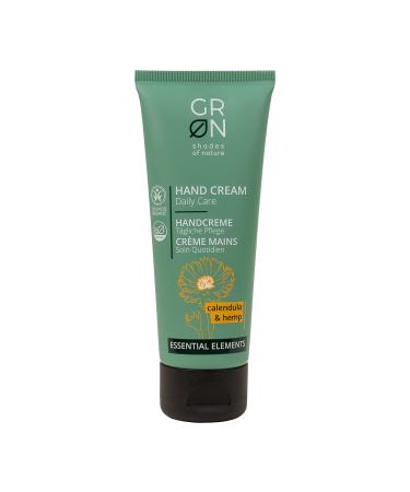 G r n shades of nature green Biocosmetics Hand cream daily care - organic hemp & bio -wring flower - fast -moving texture - vegan - 75 ml