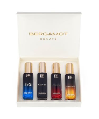 Bergamot_Beaute Luxury Men s Long Lasting Eau de Parfum Gift Set | Blue Rain Panther Inferno & Dangerous Perfume Combo Pack of 4 x 20 ml