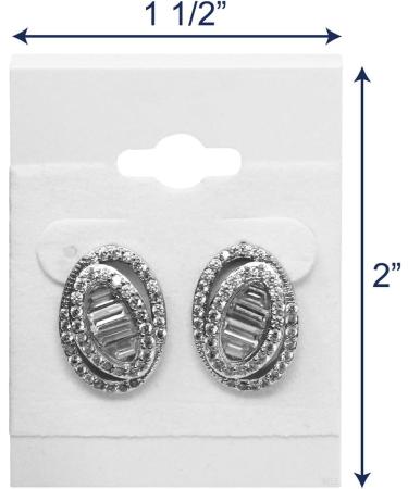 Mooca 1.5 x 2 White Hanging Earring Cards - 100 Pieces - Buy Online on GoSupps.com