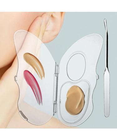  Rukjmqi Makeup Artist Foundation Palette Cream Makeup Palette | Acrylic Clear Makeup Palette | Makeup Accessories Foundation Blending Palette for - Buy Online on GoSupps.com