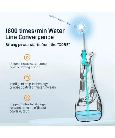 Water Dental Flosser - Cordless Oral Irrigator 4 Modes IPX7 Waterproof for Home & Travel - Ideal for Teeth Braces & Bridges (Black - Buy Online on GoSupps.com