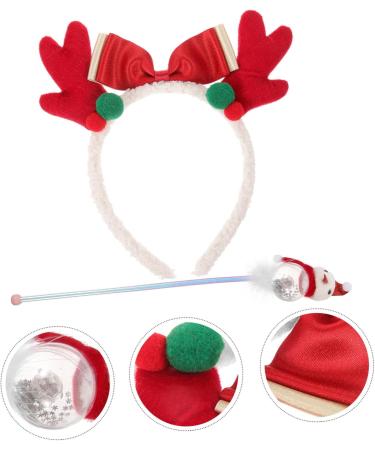Beaupretty 1 set fabric red plastic Antler Xmas Hairbands Christmas Headbands Xmas Accessories Xmas Antler Headwear - Buy Online on GoSupps.com