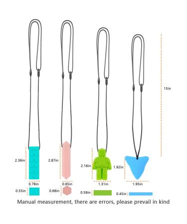 Sensory Chew Necklaces for Kids - 4 Pack Silicone Chewy Necklaces for ADHD & Autism - Oral Motor Aid - Buy Online on GoSupps.com