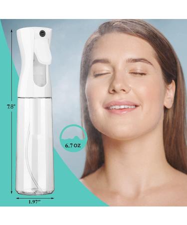 2 Pack 6.7oz Empty Continuous Spray Bottles - Ultra Fine Mister for Cooking, Cleaning, Hairstyling - Propellant Free - Clear 200ml - Buy Online on GoSupps.com