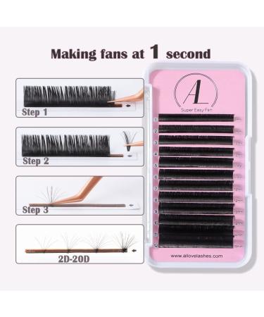 Allove Lash Extensions - 0.03mm DD Curl 8-15mm Mixed Tablet | Super Easy Fan Volume Eyelash Extensions & Accessories - Buy Online on GoSupps.com
