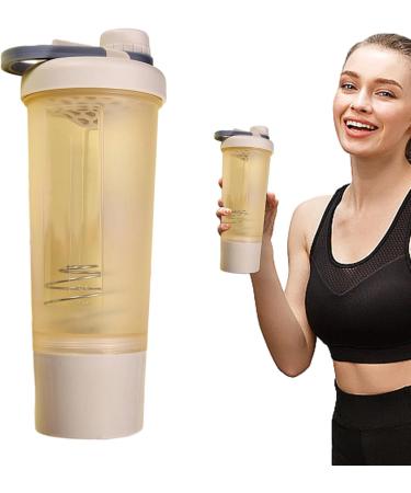 Protein Shaker Cup 600ML Spill-Proof Pre Workout Shaker Cup for Protein Powder | Pre Workout Shaking Bottles for Training Yoga Exercise Hiking Sports Welts Yellow - Buy Online on GoSupps.com