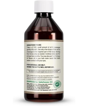 Neem Oil - Cold Pressed Organic Premium Oil for Healthy Skin Hair & Nails - Non-GMO Vegan - 2 fl oz (60 ml - Buy Online on GoSupps.com