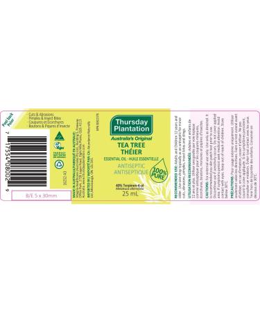 Thursday Plantation Tea Tree Oil 25 ML - Pure Australian Essential Oil for Skincare & Healing - Buy Online on GoSupps.com