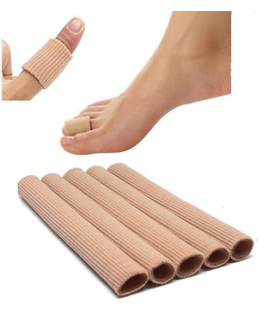 Cuttable Toe Tubes Sleeves 5 Pack with Silicone Gel Lining - Toe Sleeve Protectors for Pain Relief, Corn and Callus Remover - Small Size - Buy Online on GoSupps.com