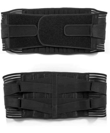 GTHNHD Waist Trainer Lumbar Support Brace Adjustable Waist Decompression Belt Breathable Back Brace Double Waist Cincher Small Black - Buy Online on GoSupps.com