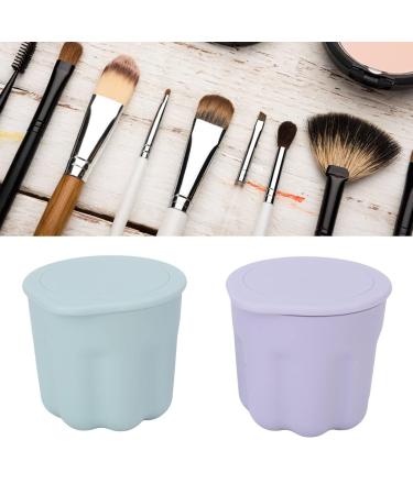 Buy 2 Sets Makeup Brush Cleaner Portable Scrubber Bowl & Mat for Easy Cleaning | International Shipping Available - Buy Online on GoSupps.com