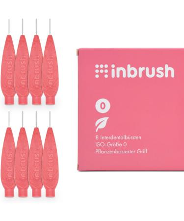 Buy Inbrush Premium Interdental Brushes - ISO Size 0 (0.4mm) - 8-Pack for Narrow Spaces - Pink - Ideal for International Shipping - Buy Online on GoSupps.com
