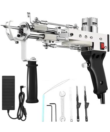 FancyBant Tufting Gun  Cut Pile Rug Gun Electric Carpet Rug Gun  Weaving Flocking Handheld Carpet Maker Gun Tufting Machine Suitable for Mobile Workbench Can Weave Various Fancy Patterns Dark Black