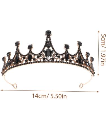FRCOLOR 1pc Black Crown Bride Hair Accessories Party Headdress Baroque Crown Wedding Headdress Bridal Hair Decor Baroque Bridal Crown Women Crown Wedding Headband Bridal Headpiece 14x14cm Black - Buy Online on GoSupps.com